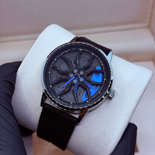 Rotating Wheel Watch With Silicone Strap