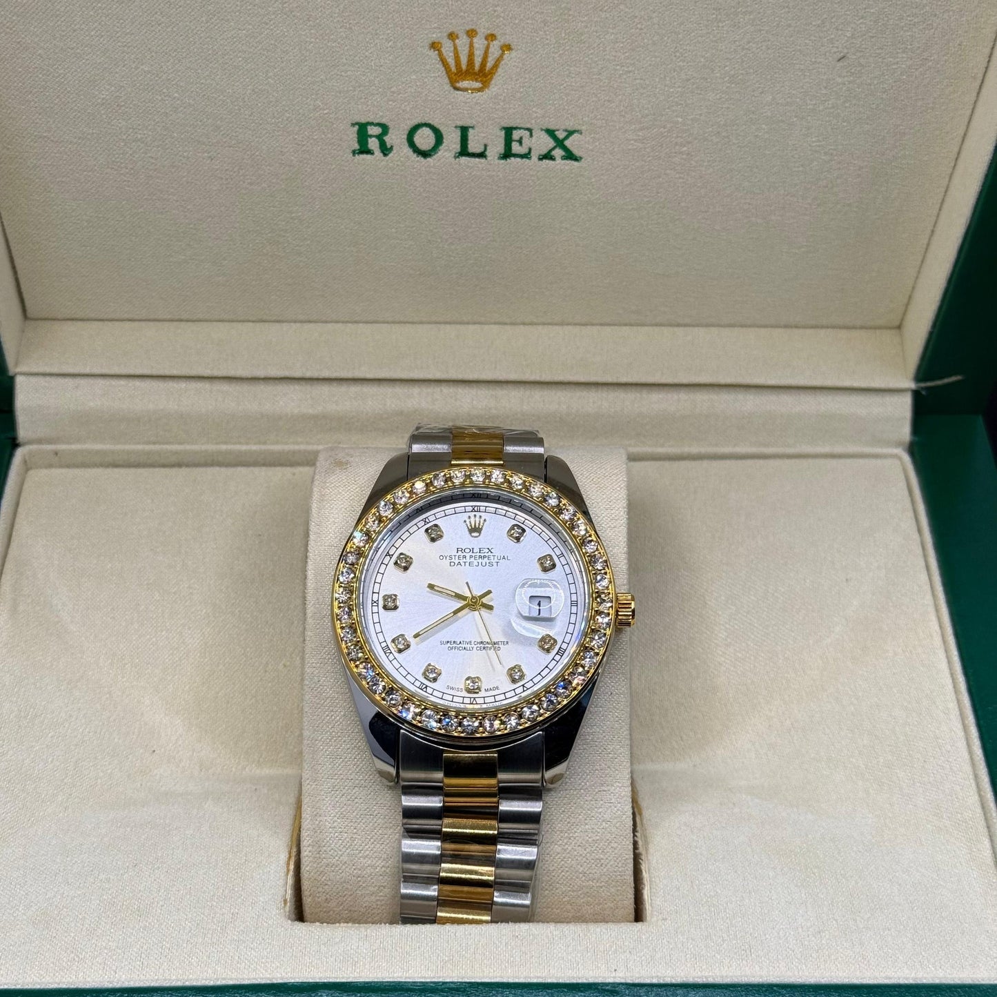 Datejust Two-Tone Diamond Bezel Watch