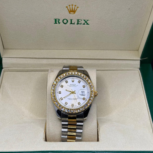 Datejust Two-Tone Diamond Bezel Watch